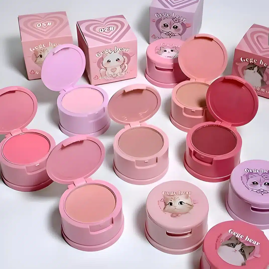 Soft Cream Blush with Built-In Puff